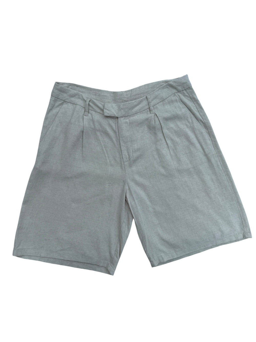 Divided Linen-Blend Pants in Natural Beige